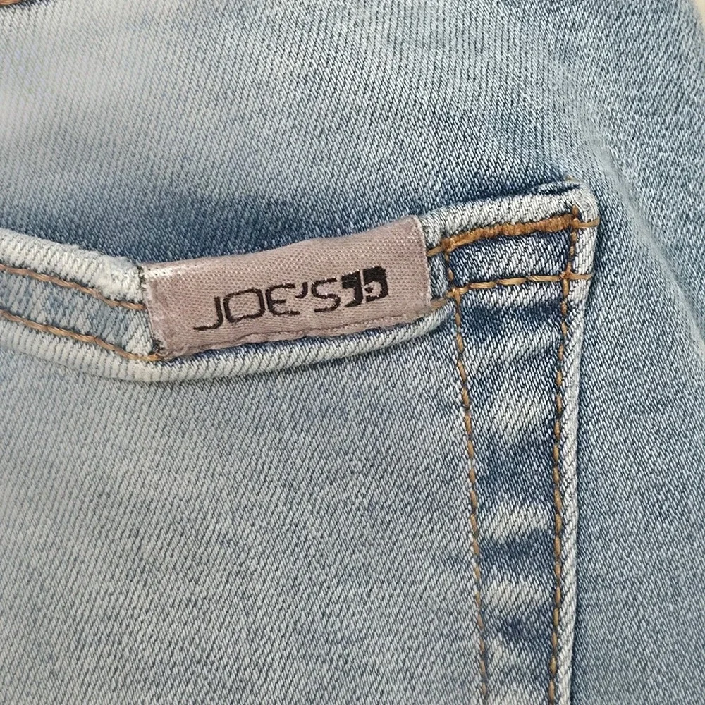 Joes Jeans Womens High Rise Wide Leg Megan Jeans 27×33 Distressed Light Washed